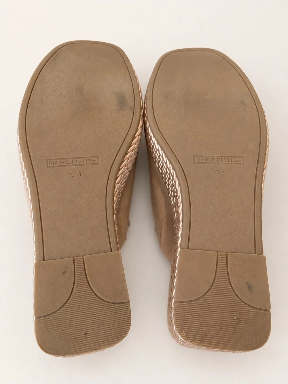 Marc Fisher • Zyme Studded Suede Espadrille Wedges • Size 10